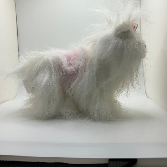 Ganz Webkinz Lil Kinz HS070 Yorkie Stuffed Animal - White and Pink Dog Toy - Picture 8 of 9
